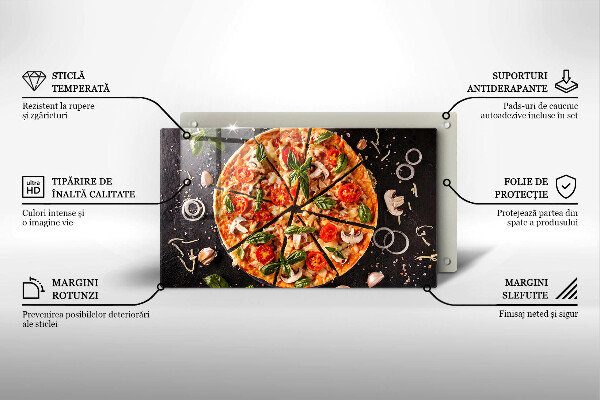 Tűzhelyvédő Pizza gombával