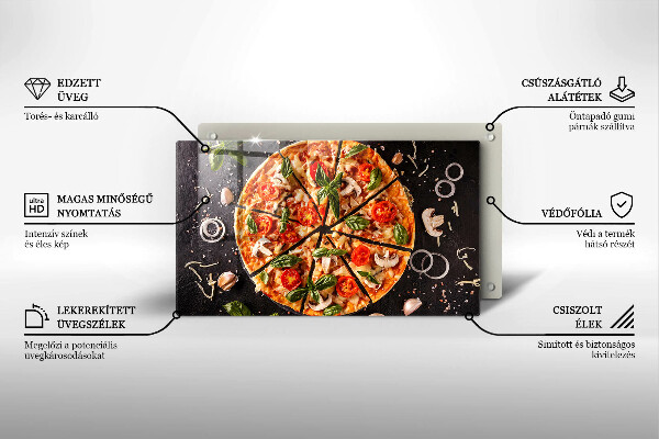 Tűzhelyvédő Pizza gombával