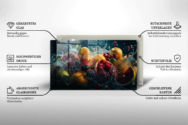 Tűzhelyvédő Gyümölcsök vízben