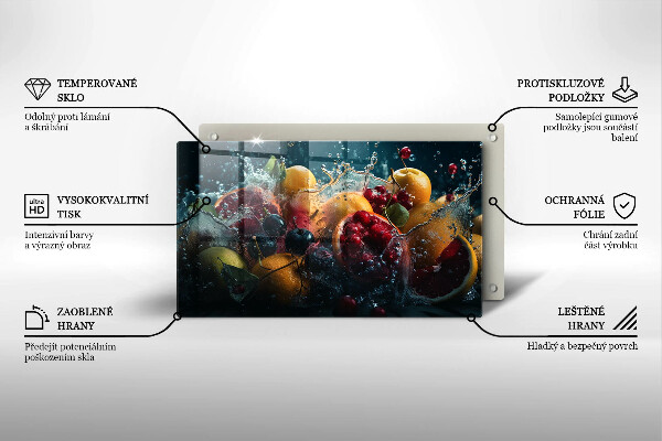 Tűzhelyvédő Gyümölcsök vízben