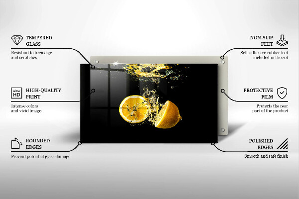 Tűzhelyvédő Lédús citromos gyümölcsök