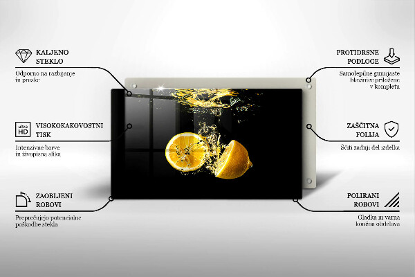 Tűzhelyvédő Lédús citromos gyümölcsök