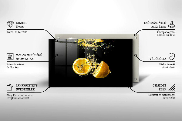 Tűzhelyvédő Lédús citromos gyümölcsök