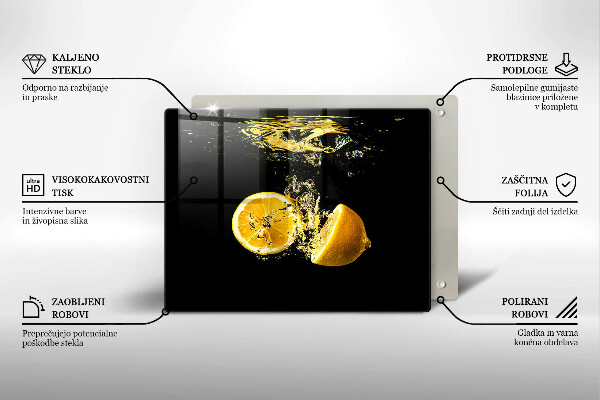 Tűzhelyvédő Lédús citromos gyümölcsök