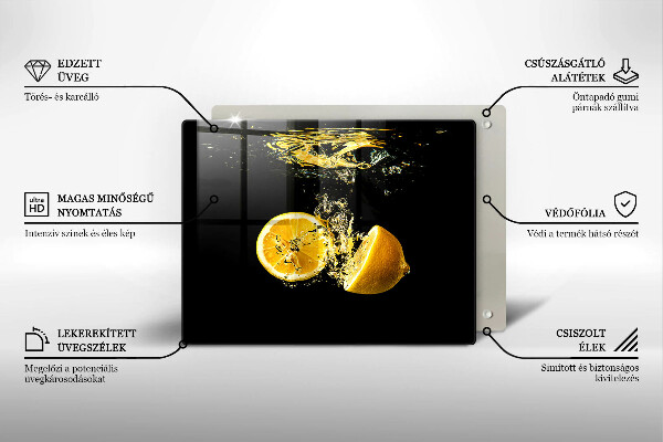 Tűzhelyvédő Lédús citromos gyümölcsök