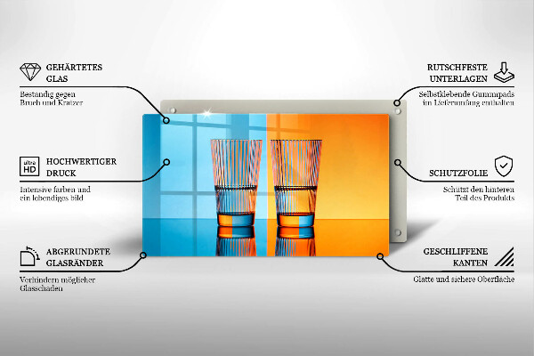 Tűzhelyvédő Két pohár vizet
