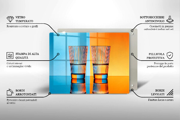 Tűzhelyvédő Két pohár vizet