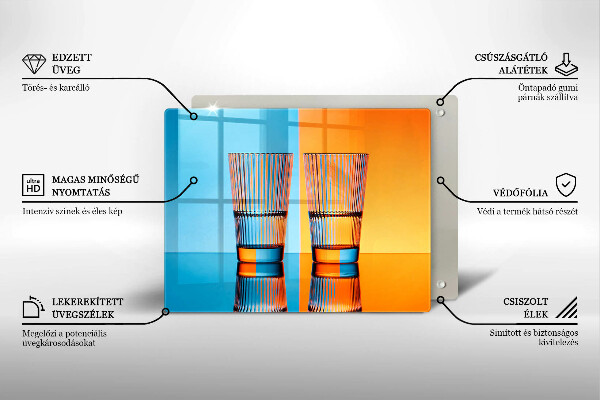 Tűzhelyvédő Két pohár vizet