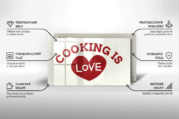 Tűzhelyvédő Cooking is love