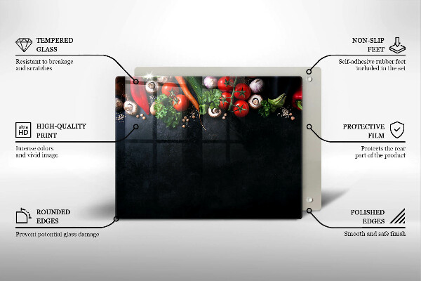 Tűzhelyvédő Színes zöldségek