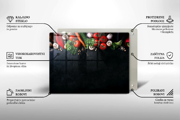 Tűzhelyvédő Színes zöldségek