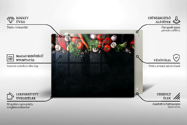 Tűzhelyvédő Színes zöldségek