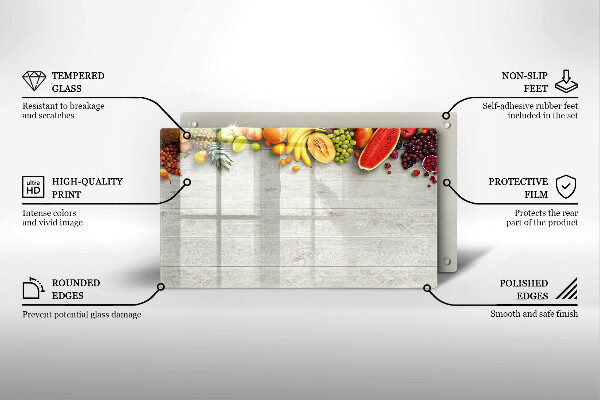 Tűzhelyvédő Gyümölcsök a deszkán