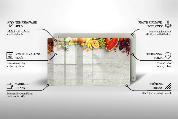 Tűzhelyvédő Gyümölcsök a deszkán