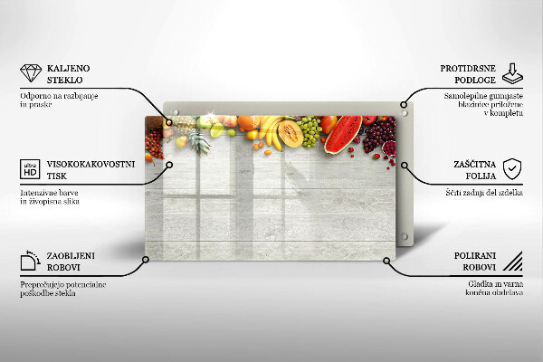 Tűzhelyvédő Gyümölcsök a deszkán