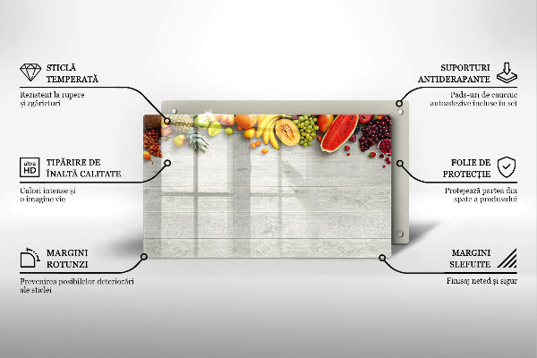 Tűzhelyvédő Gyümölcsök a deszkán