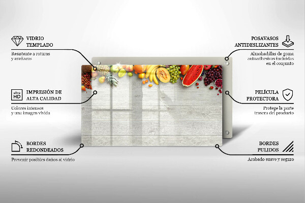 Tűzhelyvédő Gyümölcsök a deszkán