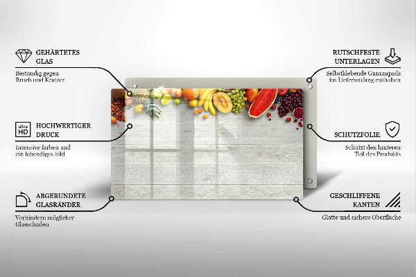 Tűzhelyvédő Gyümölcsök a deszkán