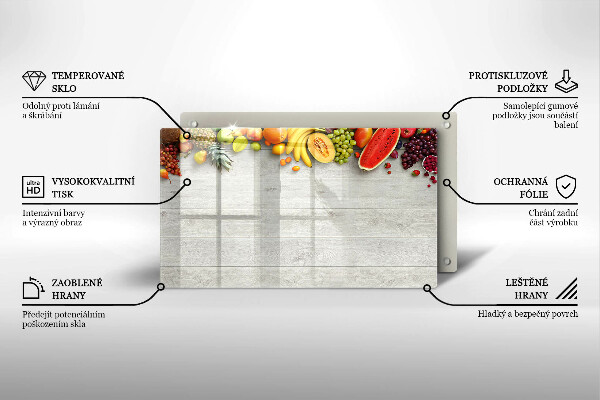 Tűzhelyvédő Gyümölcsök a deszkán