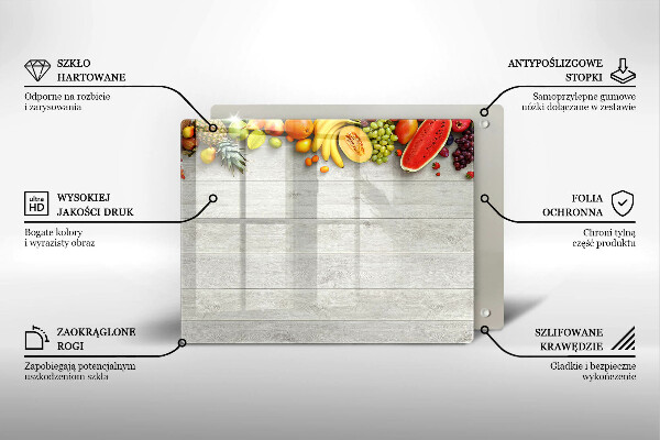 Tűzhelyvédő Gyümölcsök a deszkán