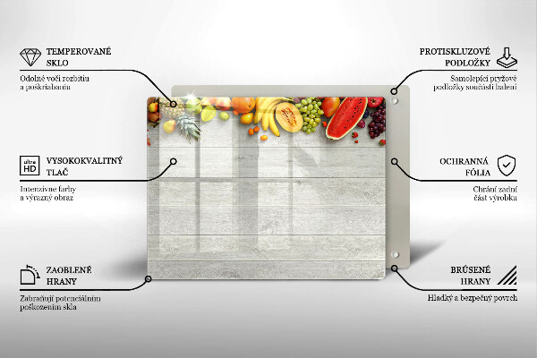 Tűzhelyvédő Gyümölcsök a deszkán