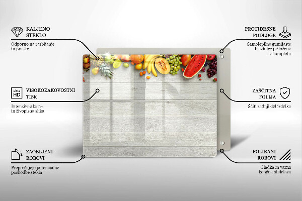Tűzhelyvédő Gyümölcsök a deszkán