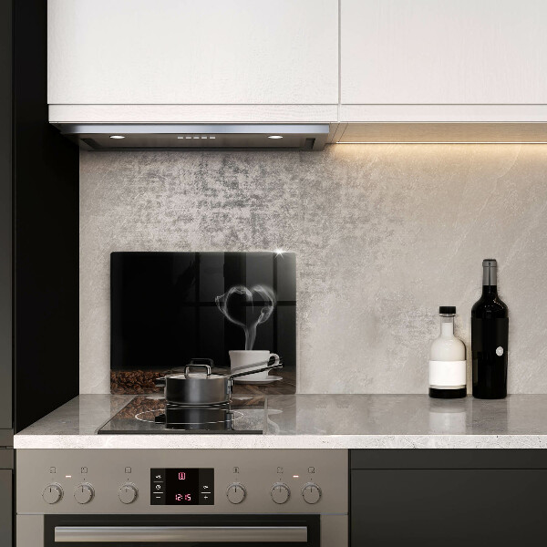 Tűzhelyvédő Kávéscsésze szív