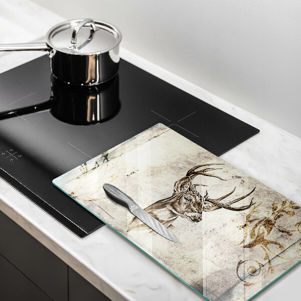 Tűzhelyvédő Szarvas állat illusztráció