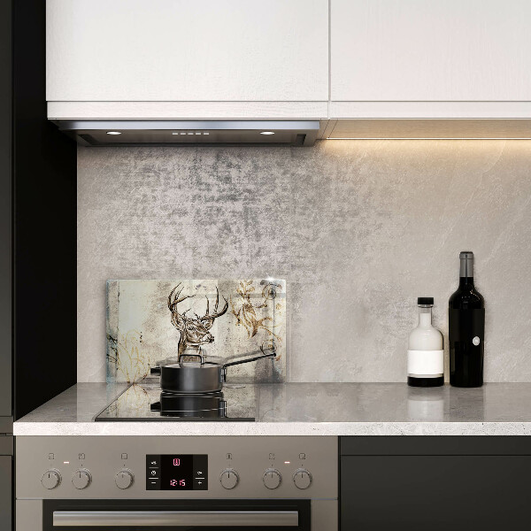 Tűzhelyvédő Szarvas állat illusztráció