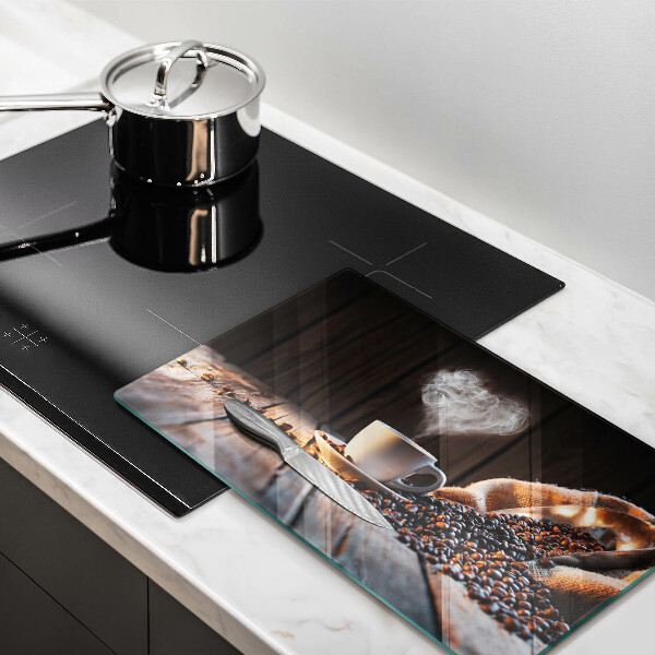 Tűzhelyvédő Kávéscsésze és szív