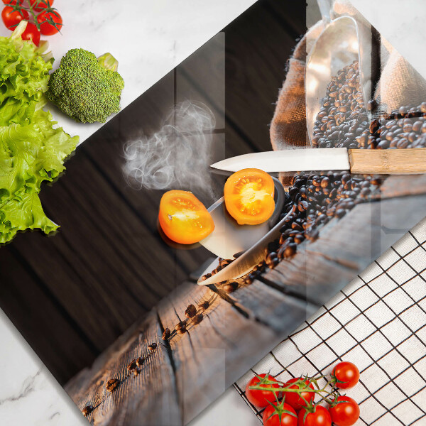 Tűzhelyvédő Kávéscsésze és szív