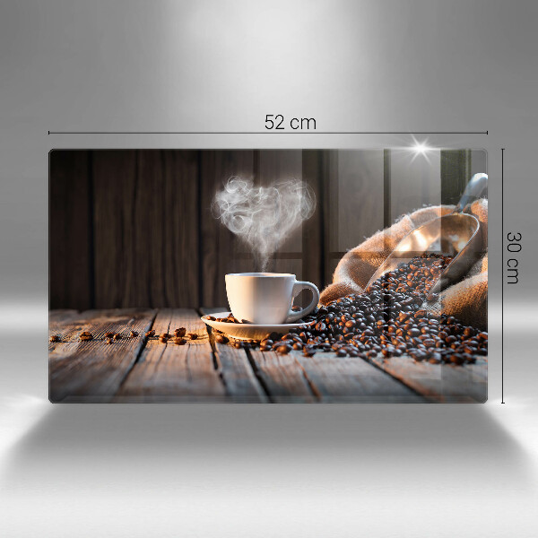 Tűzhelyvédő Kávéscsésze és szív