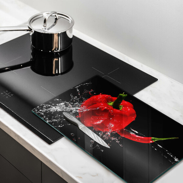 Tűzhelyvédő Piros paprika vízben