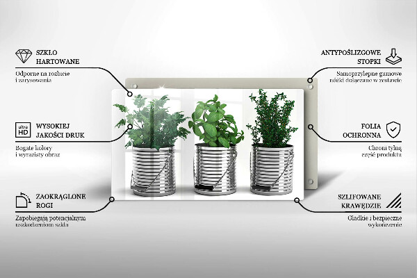 Tűzhelyvédő Cserép fűszernövények