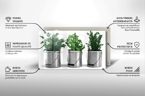 Tűzhelyvédő Cserép fűszernövények