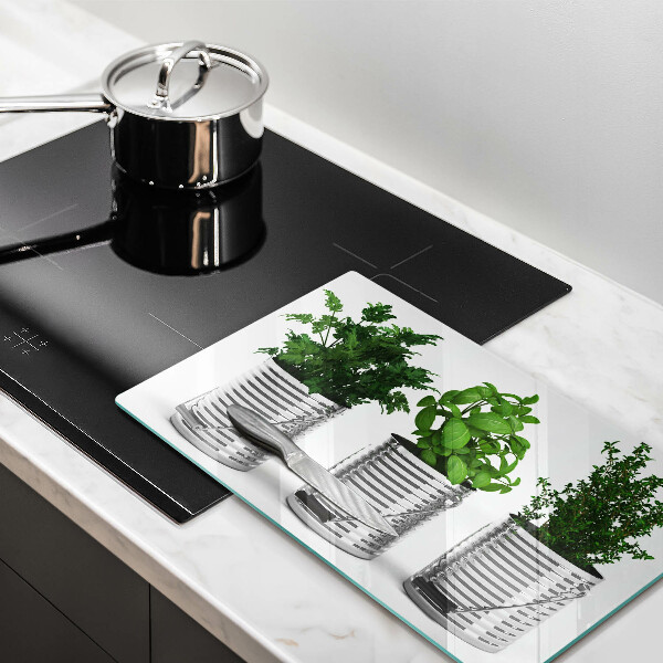 Tűzhelyvédő Cserép fűszernövények