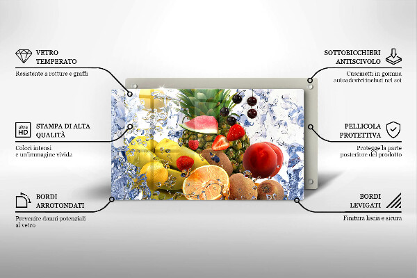 Tűzhelyvédő Lédús gyümölcs és víz