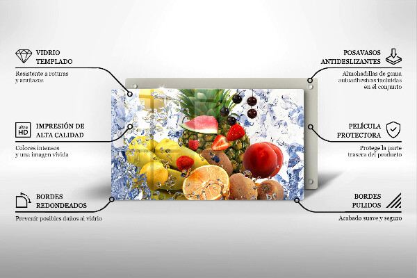 Tűzhelyvédő Lédús gyümölcs és víz