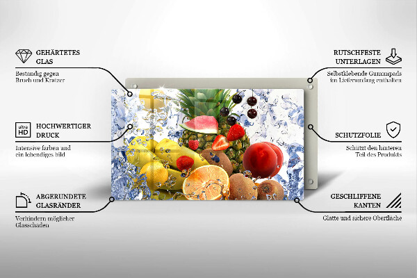 Tűzhelyvédő Lédús gyümölcs és víz