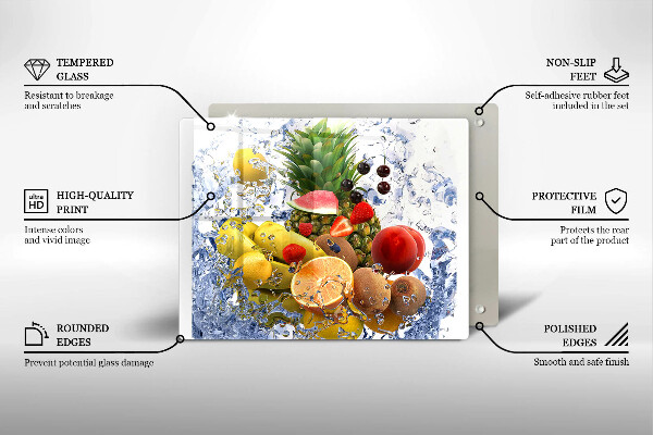 Tűzhelyvédő Lédús gyümölcs és víz