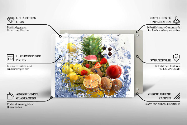 Tűzhelyvédő Lédús gyümölcs és víz