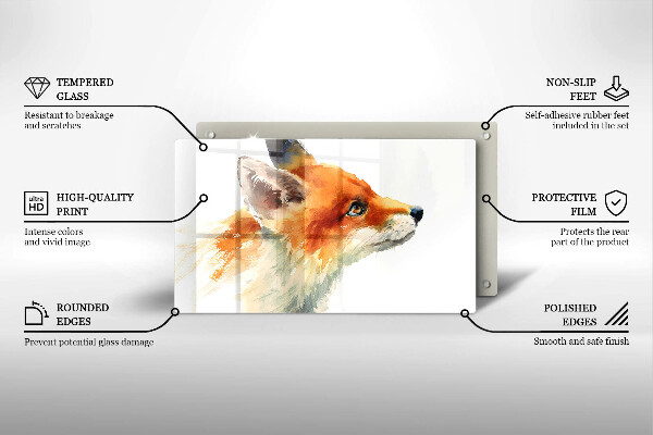 Tűzhelyvédő Festett róka