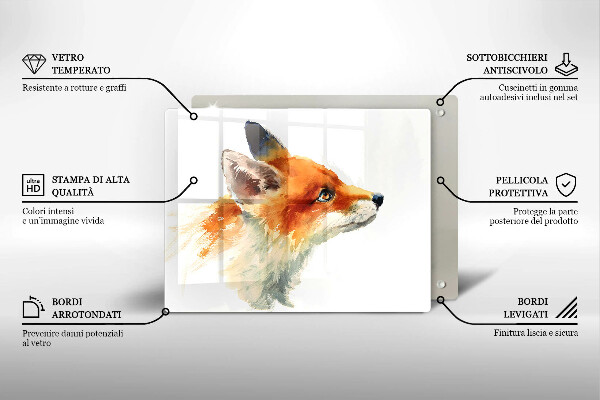 Tűzhelyvédő Festett róka