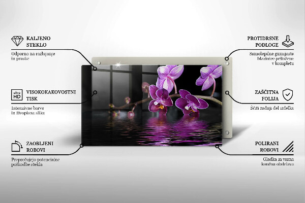 Tűzhelyvédő Orchidea zen víz