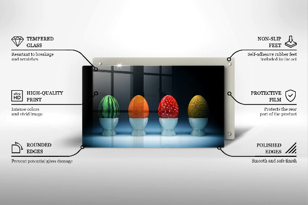 Tűzhelyvédő Absztrakt gyümölcs tojás