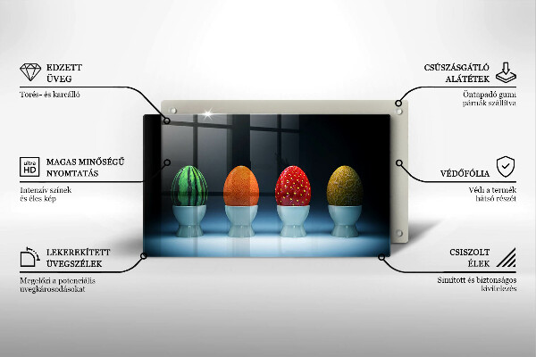 Tűzhelyvédő Absztrakt gyümölcs tojás