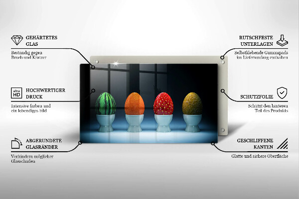 Tűzhelyvédő Absztrakt gyümölcs tojás