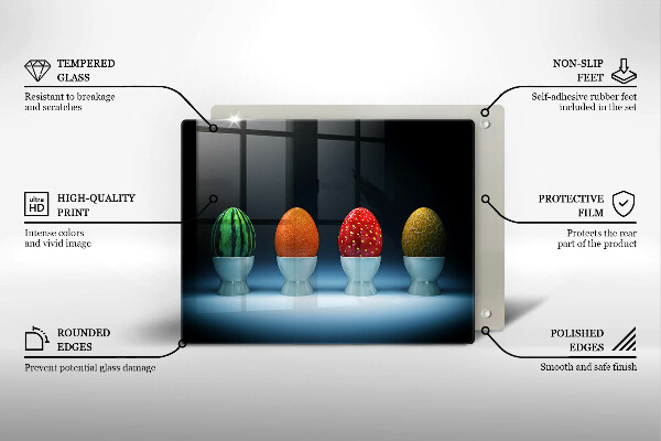 Tűzhelyvédő Absztrakt gyümölcs tojás