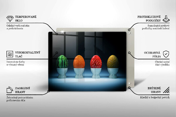Tűzhelyvédő Absztrakt gyümölcs tojás
