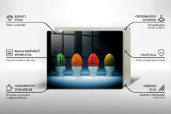 Tűzhelyvédő Absztrakt gyümölcs tojás
